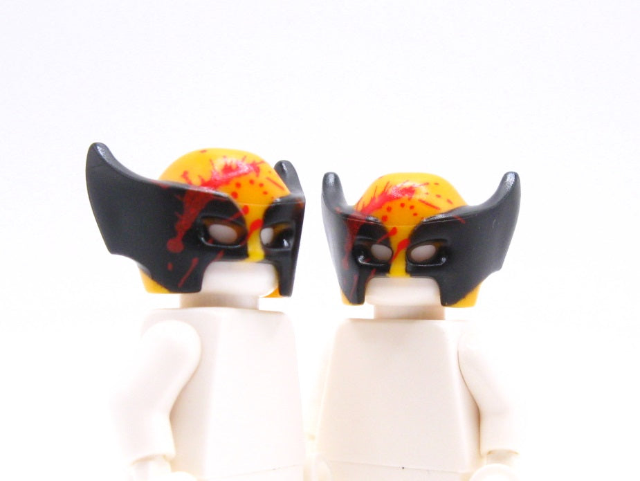 Bright Orange Mask with Blood splatter