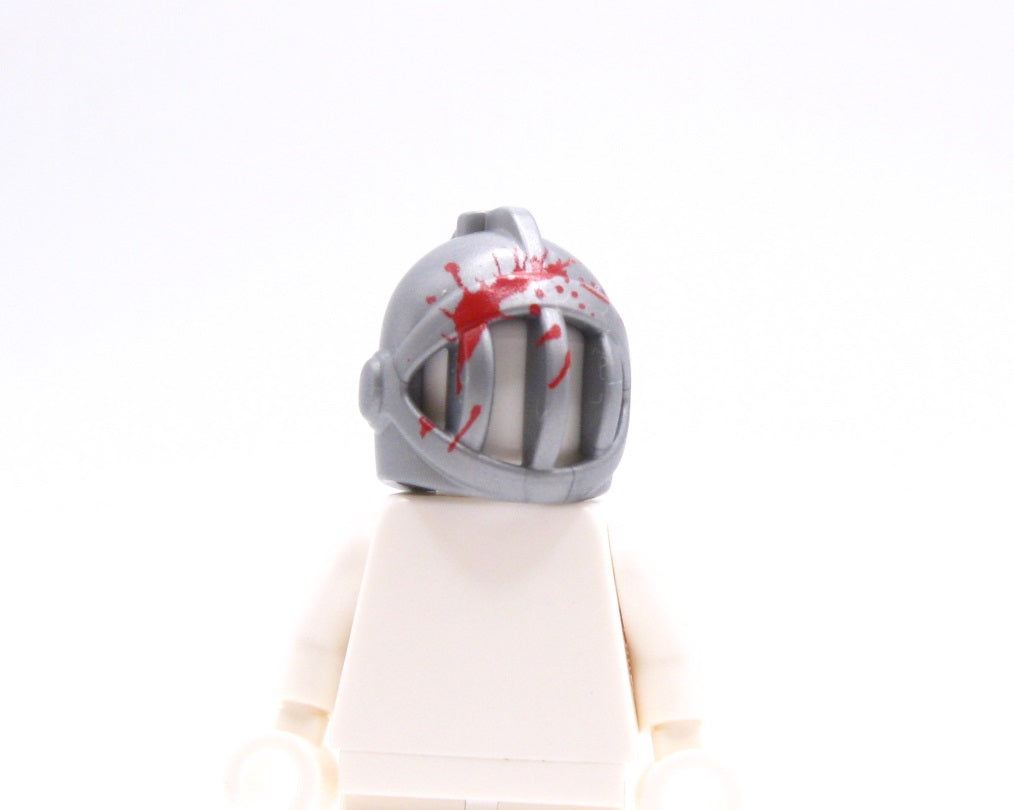 Classic Knight helmet with Blood Splatter