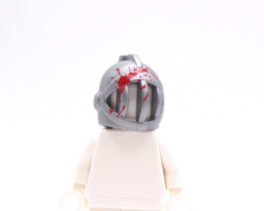 Classic Knight helmet with Blood Splatter