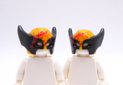 Bright Orange Mask with Blood splatter