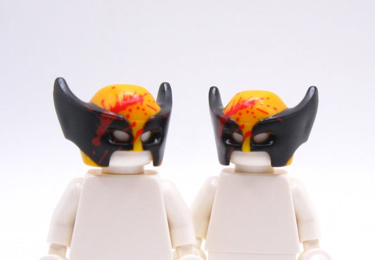 Bright Orange Mask with Blood splatter